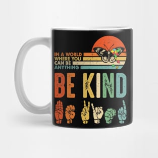 Be Kind Autism Awareness ASL Mom Teacher Kindness Mug